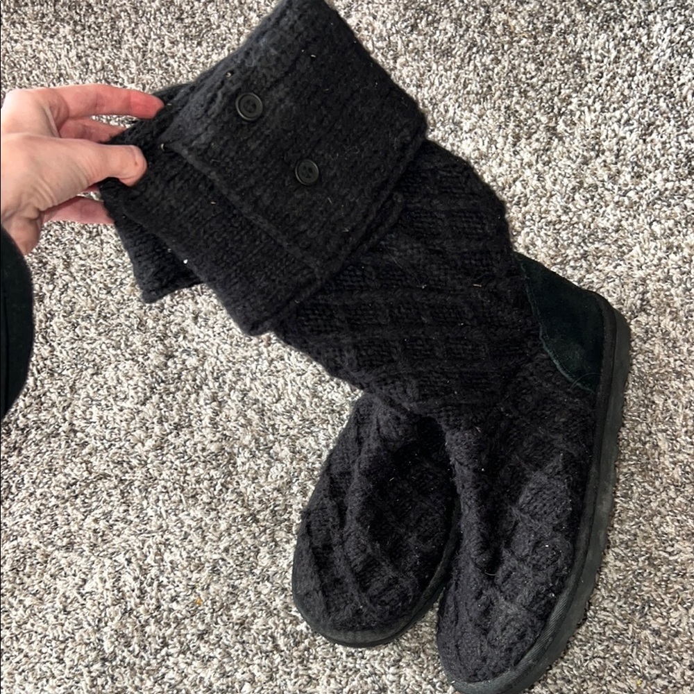 Black Knit UGGs